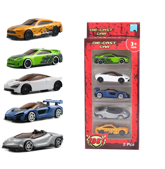 Sliding Alloy Car Model Street Stall Children&amp;amp;amp;#039;s Pocket Toy Model Scene Cake Decoration Car Supermarket Boy