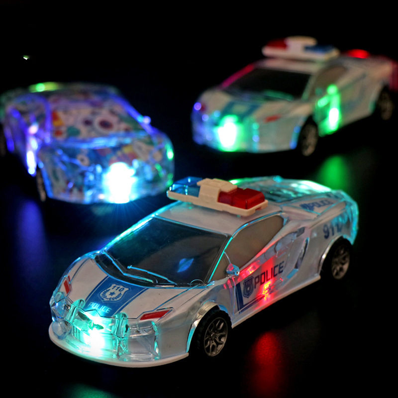 Children&#039;s Electric Universal Transparent Police Car Toy