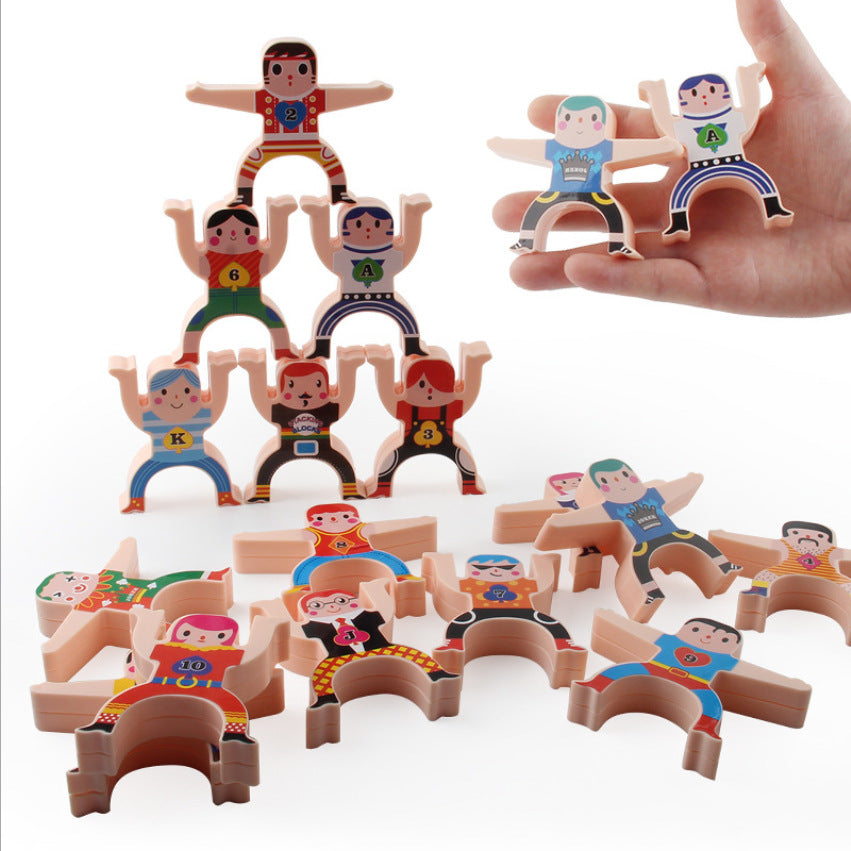Multiplayer Cartoon Hercules Building Blocks Parent-child Interactive Toy Stacking High Game Balance Plastic Blocks