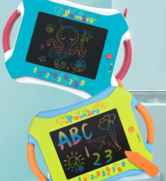 Foreign Trade Cartoon Children&#039;s Graffiti Hand-painted Painting LCD Writing Board Gift Light Energy Small Blackboard Early Education Writing Board