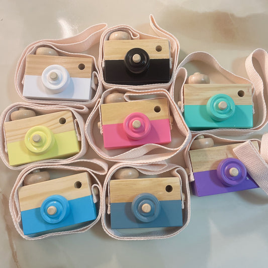 Wooden Children&#039;s Camera Toy Early Education Hands-on Photo Decorative Home Ornaments Cute Props Wooden Camera