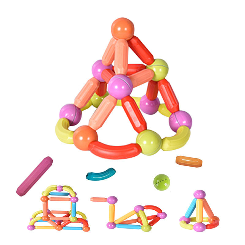 Cross-border Variety Magnetic Rod Magic Large Children&#039;s Early Education Educational Toys Boys And Girls Baby Putting Magnetic Building Blocks