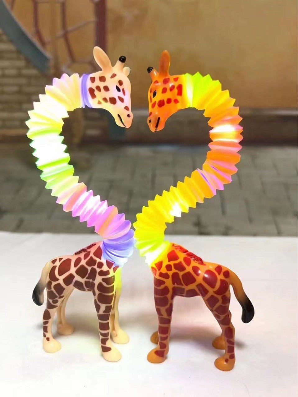 New Children&#039;s Decompression Telescopic Tube Dog Giraffe Shark Dolphin Retractable Pull-up Tube Educational Toy Lala Dog