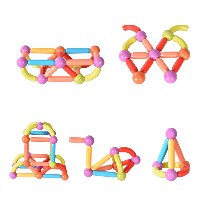 Cross-border Variety Magnetic Rod Magic Large Children&#039;s Early Education Educational Toys Boys And Girls Baby Putting Magnetic Building Blocks