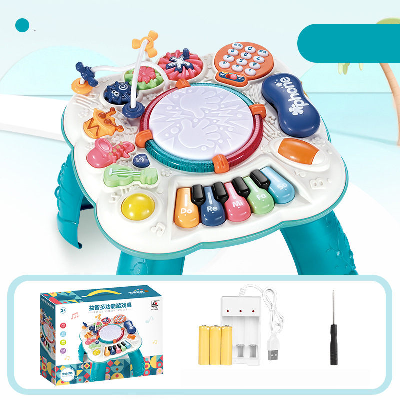 Early Childhood Education Game Table Children&#039;s Multifunctional Educational Baby Learning Baby Toy Table 1 Year Old 6 Months 2 Boys 10