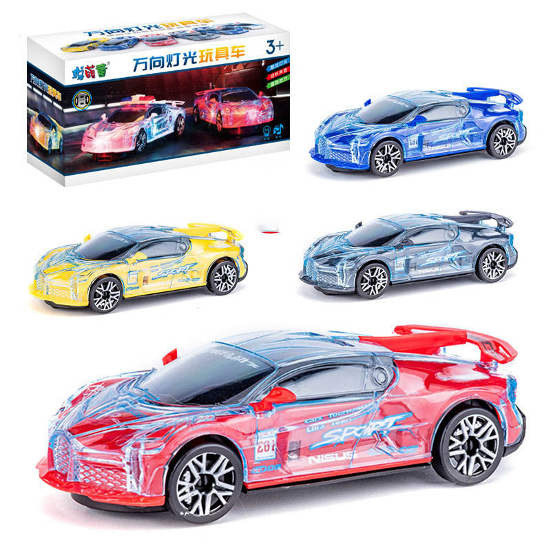 Children&#039;s Electric Universal Transparent Police Car Toy