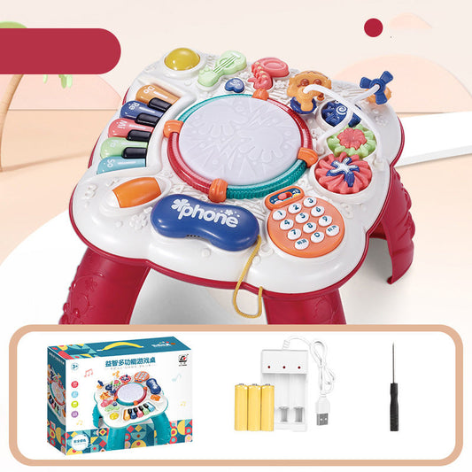 Early Childhood Education Game Table Children&#039;s Multifunctional Educational Baby Learning Baby Toy Table 1 Year Old 6 Months 2 Boys 10